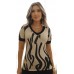 034359  Blusa Manga Curta Ramany Estampada